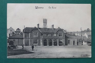 Postcard PC Wavre 1910-1920 Station railway Gare architecture Belgium Belgie